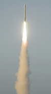 A rocket carrying NASA’s Origins, Spectral Interpretation, Resource Identification, Security-Regolith Explorer (OSIRIS-REx) spacecraft lifts off on Sept. 8, 2016 at Cape Canaveral, Florida.