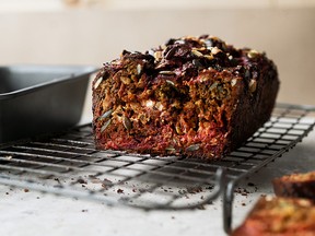 Beet, caraway and goat cheese bread