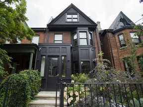 The front side of Ann Pikar's Cabbagetown home as seen in Toronto, ON on Thursday August 24, 2017.