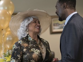 This image released by Urban Movie Channel shows Daphne Maxwell Reid, left, and Richard Brooks in "Jacqueline and Jilly," premiering on streaming service UMC – Urban Movie Channel on Thursday, Dec. 6, 2018.