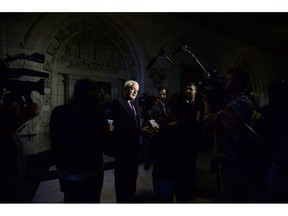 Natural Resources Minister Amarjeet Sohi addresses a news conference in Ottawa on October 3, 2018. Natural Resources Minister Amarjeet Sohi is asking the National Energy Board to make sure existing oil pipelines are being used as efficiently as possible. The market price for Alberta oil is rebounding today a day after Premier Rachel Notley announced plans to cut production by almost nine per cent in January however the discount Canadian producers have to stomach compared to the price their U.S. counterparts make is still north of $30 a barrel.