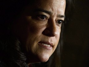 Jody Wilson-Raybould,  Minister of Justice and Attorney General of Canada, makes an announcement on Parliament Hill in Ottawa on Thursday, Oct. 18, 2018.