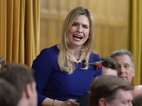 Conservative MP Stephanie Kusie asks a question during Question Period in the House of Commons Wednesday May 3, 2017 in Ottawa.The federal ethics watchdog says he's concerned that Conservative Leader Andrew Scheer's office encouraged a Tory MP to violate the Conflict of Interest Code. Mario Dion says Conservative MP Stephanie Kusie contravened the code last March 29 when she posted on social media a letter she'd sent the ethics commissioner that day asking him to investigate Raj Grewal, then a Liberal MP.