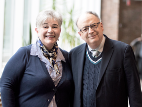 Elena and David Crenna arrive at a federal refugee board hearing in Montreal on Dec. 6, 2018.