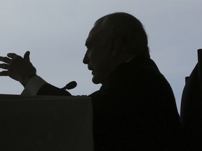 Brazil's President Michel Temer speaks during a breakfast with foreign correspondents in the presidential residence in Brasilia, Brazil, Thursday, Dec. 6, 2018. Temer says he is not "the least bit worried" about corruption charges against him that could lead to jail time after he leaves office on Jan. 1.