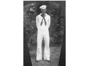 This photo provided by retired U.S. Navy Cmdr. Don Long shows Long in his Navy uniform in 1941. Long wasn't at Pearl Harbor when Japanese warplanes bombed Hawaii on December 7, 1941 - he was on the opposite side of Oahu aboard an anchored seaplane in Kaneohe Bay. But the Japanese strike reached his installation soon after Pearl Harbor, and the young sailor watched from afar as explosions and gunfire consumed him and his comrades. Now, 77 years later, Long will remember that day from even farther away - across the Pacific at his home in Northern California.