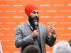 NDP Leader Jagmeet Singh will addresses his staff in Ottawa on Dec. 4, 2018.