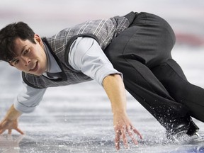 Keegan Messing, of Canada, skates during the mens short program at the Grand Prix of Figure Skating finals in Vancouver on Thursday, Dec. 6, 2018.