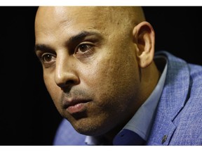 Boston Red Sox manager Alex Cora speaks with the media during Major League Baseball winter meetings, Tuesday, Dec. 11, 2018, in Las Vegas.