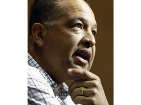 Los Angeles Dodgers manager Dave Roberts speaks at a news conference during Major League Baseball winter meetings, Tuesday, Dec. 11, 2018, in Las Vegas.