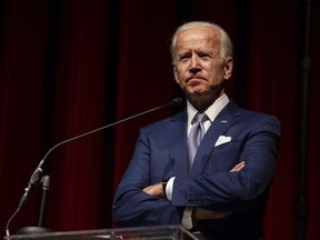 FILE - In this Saturday, Dec. 1, 2018 file photo, former Vice President Joe Biden speaks during the UNLV William S. Boyd School of Law 20th Anniversary Gala at the Bellagio Casino in Las Vegas. On Monday, Dec. 4, 2018, Biden said he believes that he is the most qualified person in the country to be president.