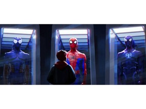 This image released by Sony Pictures Animations shows a scene from "Spider-Man: Into the Spider-Verse."