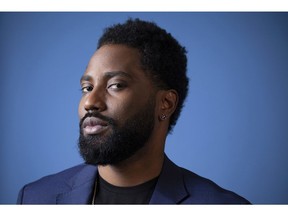 In this Nov. 14, 2018 photo, actor John David Washington, star of "BlacKkKlansman," poses for a portrait at the Four Seasons Hotel in Los Angeles. Washington has been named as a Breakthrough Entertainer of the Year by the Associated Press.