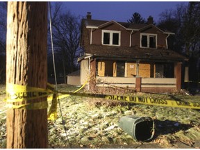 Police tape marks off part of the scene after a deadly fire in Youngstown, Ohio, Monday, Dec. 10, 2018. Authorities report that several children died in the fire.