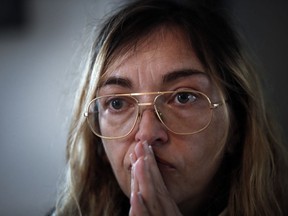 Mathilde Pouzet speaks during an interview with Associated Press in Villeneuve-La-Garenne, outside Paris, Thursday, Dec. 6, 2018. Pouzet set out for Paris on Nov. 17 for her first protest with a grassroots movement that is now shaking France. She returned for the next two, braving tear gas and dodging violence. Three weeks later, she was blockading a fuel depot of gas giant Total, until dozens of police in riot gear cleared out her small group.