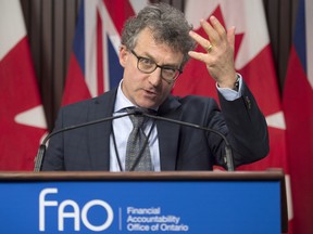 Ontario Financial Accountability Officer Peter Weltman answers questions in Toronto on Monday December 10, 2018.