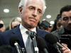 U.S Sen. Bob Corker, R-TN, speaks to reporters after a closed door briefing by CIA Director Gina Haspel to members of Senate Foreign Relations Committee, Dec. 4, 2018.