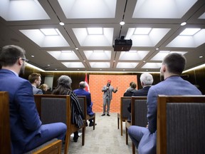 NDP Leader Jagmeet Singh will addresses his NDP staff as they gather for their annual Staff Forum in Ottawa on Tuesday, Dec. 4, 2018.