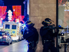 French police officers stand guard near the scene of a shooting on Dec. 11, 2018 in Strasbourg, France.