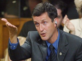 NDP MP Svend Robinson gestures following a vote in the House of Commons on Parliament Hill in Ottawa Wednesday, Sept. 17, 2003. Former New Democrat stalwart Svend Robinson says he's strongly considering a return to federal politics and if he decides to run in Burnaby North-Seymour, he hopes it helps the candidate in the next riding over, NDP Leader Jagmeet Singh.