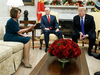 Vice President Mike Pence watches as House Minority Leader Rep. Nancy Pelosi, D-Calif., and President Donald Trump argue during a meeting in the Oval Office of the White House, Tuesday, Dec. 11, 2018.