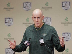 Green Bay Packers interim head coach Joe Philbin speaks during a press conference at Lambeau field in Green Bay, Wisc., Monday, Dec. 3, 2018. The Packers fired head coach Mike McCarthy after a loss to the Arizona Cardinals on Sunday.