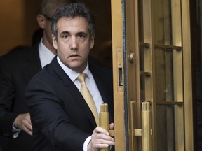 Michael Cohen leaves Federal court in New York on Aug. 21, 2018, after pleading guilty to charges including campaign finance fraud.