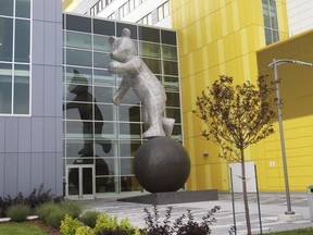 The St Jacques side entrance to the Montreal Children's Hospital is seen in this undated photo.