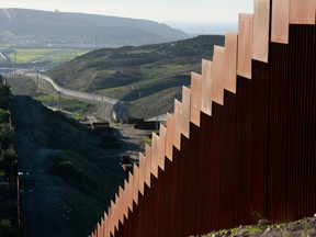 View of the U.S.-Mexico border wall on January 7, 2019 in Tijuana, Mexico.