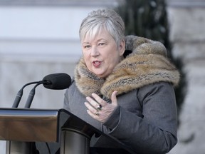 Minister of Rural Economic Development Bernadette Jordan addresses the media following a swearing in ceremony at Rideau Hall in Ottawa on Monday, Jan. 14, 2019.