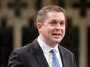Leader of the Opposition Andrew Scheer during question period in the House of Commons on Dec.12, 2018.