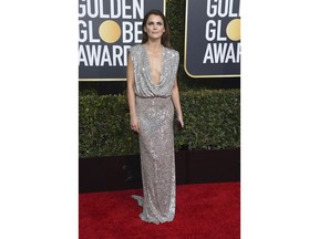 Keri Russell arrives at the 76th annual Golden Globe Awards at the Beverly Hilton Hotel on Sunday, Jan. 6, 2019, in Beverly Hills, Calif.