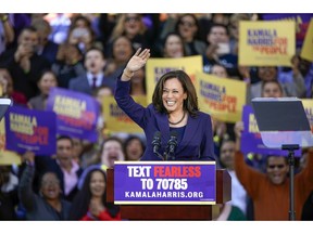 Democratic Sen. Kamala Harris, of California, waves to the crowd as she formally launches her presidential campaign at a rally in her hometown of Oakland, Calif., Sunday, Jan. 27, 2019.