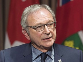 New Brunswick Premier Blaine Higgs speaks during a meeting of Canada's premiers in Montreal, Thursday, December 6, 2018. The New Brunswick government is expected to announce its decision today on whether the province will host the 2021 Francophonie Games.