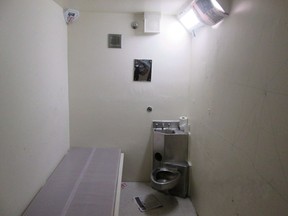 A solitary confinement cell is shown in a handout photo from the Office of the Correctional Investigator. The Court of Appeal of British Columbia has given the federal government more time to fix its solitary confinement law after a lower court declared the law unconstitutional last year. THE CANADIAN PRESS/HO- Office of the Correctional Investigator MANDATORY CREDIT