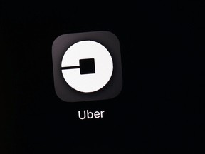 The Uber app on an iPad in Baltimore on March 20, 2018. A proposed class-action lawsuit against the ride-hailing company Uber filed by one of its drivers will go ahead after Ontario's top court reversed a lower court decision that would have sent the matter to arbitration overseas.