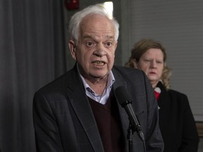 Canadian Ambassador to China John McCallum responds to questions following a participation at the federal cabinet meeting in Sherbrooke, Que., Wednesday, Jan. 16, 2019.