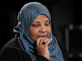 Marzieh Hashemi, a prominent American-born television anchorwoman for Iran's state television, who was detained for 10 days as material witness in a grand jury investigation, speaks during a interview with the Associated Press in Washington, Thursday, Jan. 24, 2019.