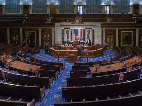 In this file photo from Tuesday, Jan. 3, 2017, the House Chamber is seen at the close of business of the 114th Congress, at the Capitol in Washington.