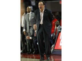 Georgia coach Tom Crean reacts during an NCAA college basketball game against Florida in Athens, Ga., on Saturday, Jan. 19, 2019.