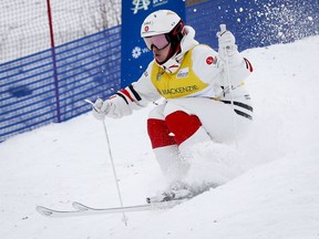 Canada's Mikael Kingsbury competes during the men's World Cup freestyle moguls event in Calgary, Alta., Saturday, Jan. 12, 2019.THE CANADIAN PRESS/Jeff McIntosh