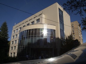 FILE - In this file photo dated Thursday, Sept. 20, 2018, Russian National Anti-doping Agency RUSADA building in Moscow, Russia. The World Anti-Doping Agency, WADA, officials are due to arrive in Moscow on Wednesday Jan. 9, 2019, seeking the release of lab data to help prove potential charges against numerous Russian athletes, but RUSADA has already missed the Dec. 31, 2018 deadline.