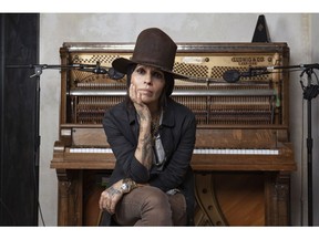 In this Jan. 23, 2019 photo, Linda Perry poses for a portrait at her studio in Los Angeles. Perry, one of the most respected producers in music industry, earned her first-ever Grammy nomination for non-classical producer of the year, becoming the ninth female to earn a nomination in the category in the organization's 61-year history, and the first women nominated for the prize in 15 years.