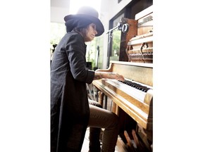 In this Jan. 23, 2019 photo, Linda Perry poses for a portrait at her studio in Los Angeles. Perry, one of the most respected producers in music industry, earned her first-ever Grammy nomination for non-classical producer of the year, becoming the ninth female to earn a nomination in the category in the organization's 61-year history, and the first women nominated for the prize in 15 years.