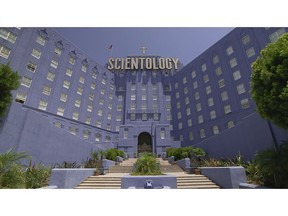 This image released by HBO shows a scene from the documentary, "Going Clear: Scientology and the Prison of Belief," by Alex Gibney. Documentaries' paths to the screen can be perilous when they make damning claims about high-profile subjects. The Church of Scientology fought hard against his 2015 documentary, "Going Clear: Scientology and the Prison of Belief." (HBO via AP)