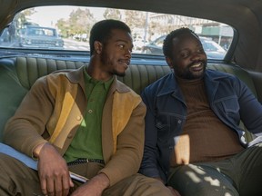 This image released by Annapurna Pictures shows Stephan James, left, and Brian Tyree Henry in a scene from "If Beale Street Could Talk."