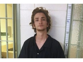 This photo provided by the Richmond County Sheriff's Office shows Dakota Theriot on Sunday, Jan. 27, 2019. Authorities say a man suspected in two shootings that left five people dead in Louisiana has been arrested in Virginia. Ascension Parish Sheriff Bobby Webre and Livingston Parish Sheriff Jason Ard said in a statement that Theriot was arrested Sunday by the Richmond County Sheriff's Office. (Richmond County Sheriff's Office via AP)