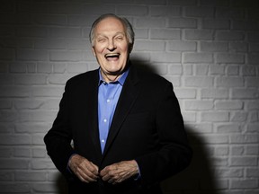 In this Oct. 25, 2018, photo, Alan Alda poses for a portrait in New York. When Alda receives his lifetime achievement award from the Screen Actors Guild on Sunday, Jan. 27, 2019, it will celebrate a career lasting nearly seven decades.