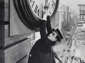 Harold Lloyd in a scene from Safety Last!, which just lost its U.S. copyright.