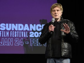 Robert Redford, president and founder of the Sundance Institute, addresses reporters during the opening day press conference at the 2019 Sundance Film Festival, Thursday, Jan. 24, 2019, in Park City, Utah.